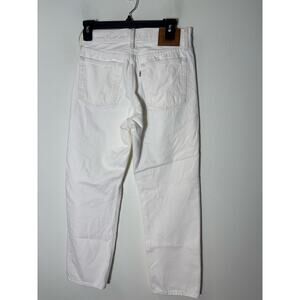 Levi's Off White Denim Button Fly "Wedgie Straight" Jeans Sz 27